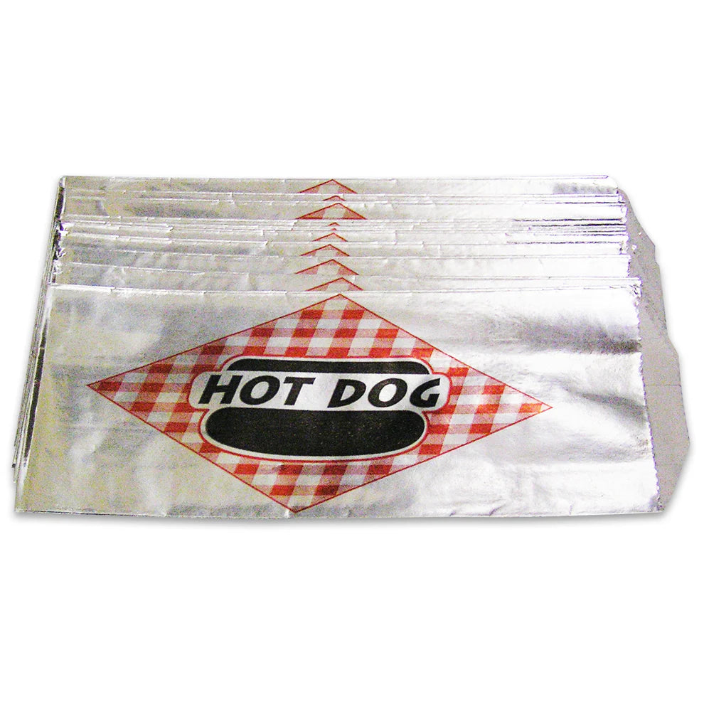 Winco 68002, 1,000 bags/case Benchmark Foil Hot Dog Bags