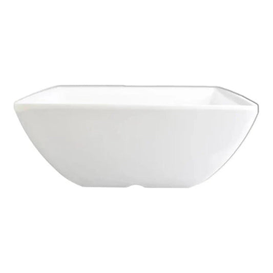 Thunder Group Square Bowl 12/Pcs is a perfect dinnerware for presenting your salads, soups, or even fruits. This bowl looks like ceramics but is much more lightweight and durable. It is an excellent choice for inside or outside dining spots. This square melamine bowl comes in vibrant white color as a distinctive feature of the Classic White Western collection. All Classic White tableware will equally suit big restaurants and small sushi bars, crowded catered events and buffets. 