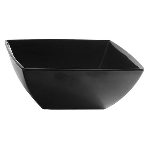 Thunder Group Square Bowl 12/Pcs is a perfect dinnerware for presenting your salads, soups, or even fruits. This bowl looks like ceramics but is much more lightweight and durable. It is an excellent choice for inside or outside dining spots. This square melamine bowl comes in deep black color as a distinctive feature of the Classic Black Western collection. All Classic Black tableware will equally suit big restaurants and small sushi bars, crowded catered events and buffets. 