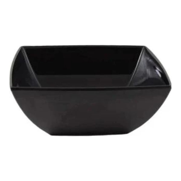Thunder Group Square Bowl 12/Pcs is a perfect dinnerware for presenting your salads, soups, or even fruits. This bowl looks like ceramics but is much more lightweight and durable. It is an excellent choice for inside or outside dining spots. This square melamine bowl comes in deep black color as a distinctive feature of the Classic Black Western collection. All Classic Black tableware will equally suit big restaurants and small sushi bars, crowded catered events and buffets. 