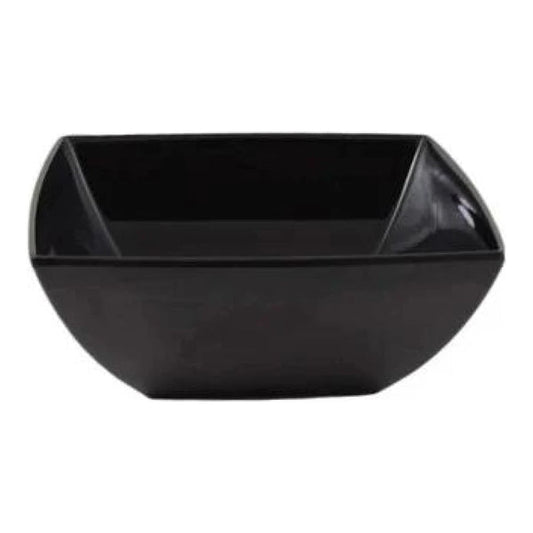 Thunder Group Square Bowl 12/Pcs is a perfect dinnerware for presenting your salads, soups, or even fruits. This bowl looks like ceramics but is much more lightweight and durable. It is an excellent choice for inside or outside dining spots. This square melamine bowl comes in deep black color as a distinctive feature of the Classic Black Western collection. All Classic Black tableware will equally suit big restaurants and small sushi bars, crowded catered events and buffets. 