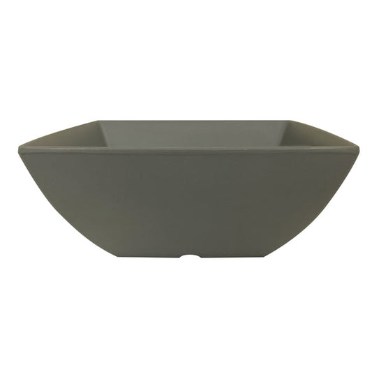 Thunder Group Square Bowl 12/Pcs is a perfect dinnerware for presenting your salads, soups, or even fruits. This bowl looks like ceramics but is much more lightweight and durable. It is an excellent choice for inside or outside dining spots. This square melamine bowl comes in an elegant stone blue grey as a distinctive feature of the Classic Stone Grey Western collection. All Classic Stone Grey tableware will equally suit big restaurants and small sushi bars, crowded catered events and buffets. 