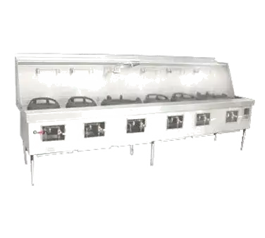 6 CHAMBER RANGE STAINLESS STEEL DECK
