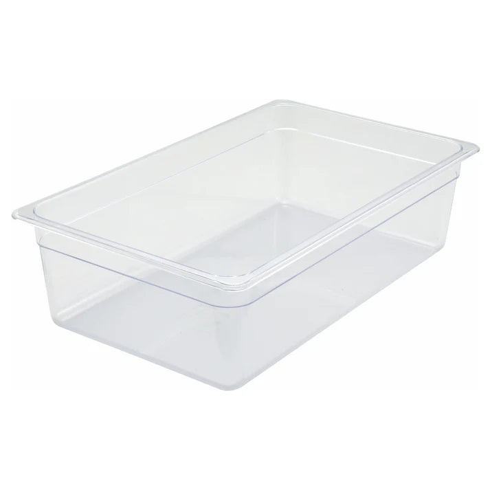 Food Pan is made from polycarbonate, this food pan is resistant to food acid and oils, and will withstand temperatures from -40° to 210° F. Thanks to its smooth, translucent surface, this food pan is easy to clean and provides excellent product visibility. An economical storage option in any foodservice facility.