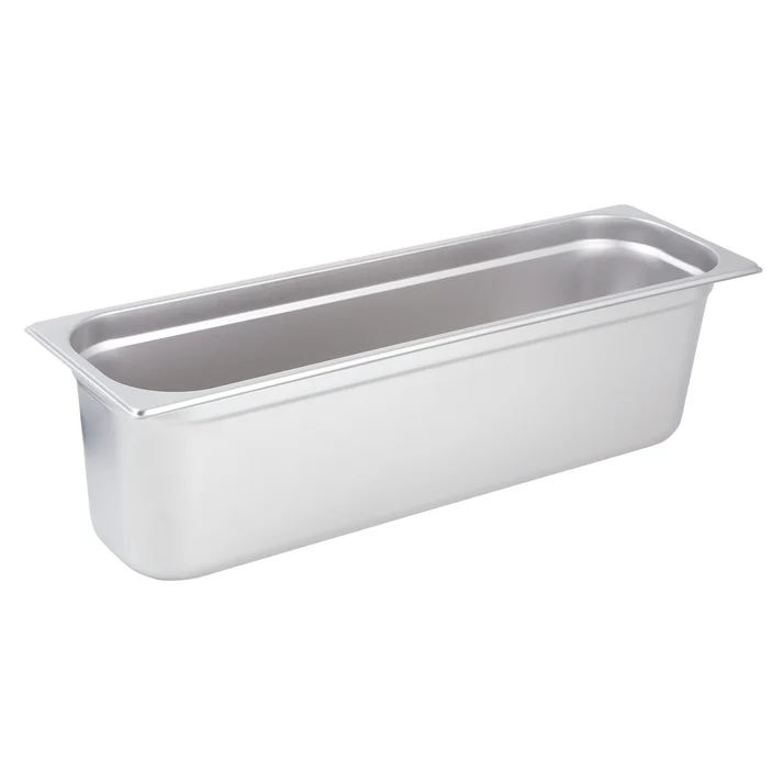 (Half Long Size 2-1/2"D, Half Long Size 4"D, Half Long Size 6"D) Steam Pan 6/Pack boasting an anti-jamming design, this steam table pan helps you avoid unnecessary hassle when separating the pans while its wide edges provide ease of handling. This pan is rust resistant and will retain its shape even under high temperatures.&nbsp;
