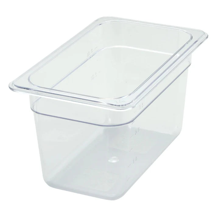Food Pan is made from polycarbonate, this food pan is resistant to food acid and oils, and will withstand temperatures from -40° to 210° F. Thanks to its smooth, translucent surface, this food pan is easy to clean and provides excellent product visibility. An economical storage option in any foodservice facility.