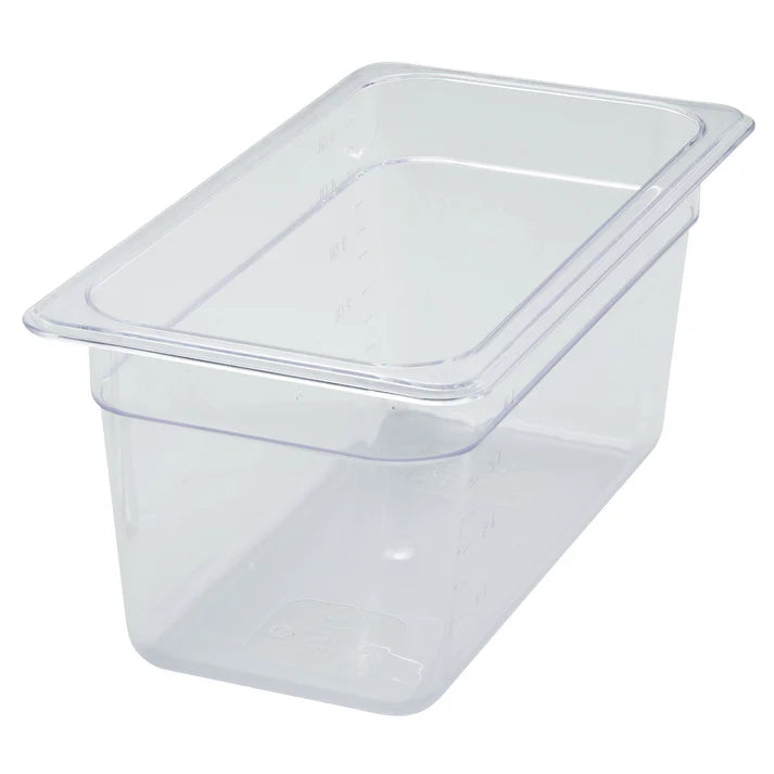 Food Pan is made from polycarbonate, this food pan is resistant to food acid and oils, and will withstand temperatures from -40° to 210° F. Thanks to its smooth, translucent surface, this food pan is easy to clean and provides excellent product visibility. An economical storage option in any foodservice facility.