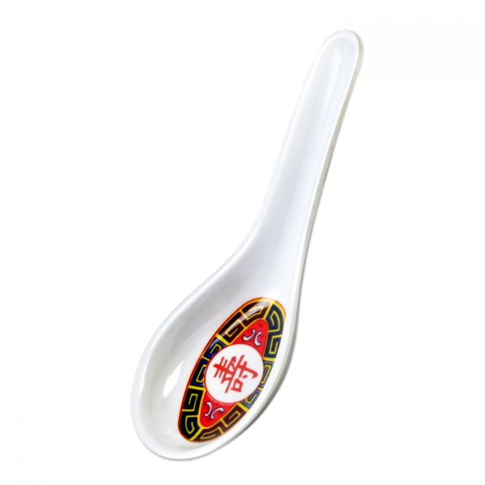 Longevity patterned melamine soup spoon BPA free dishwasher safe durable utensil