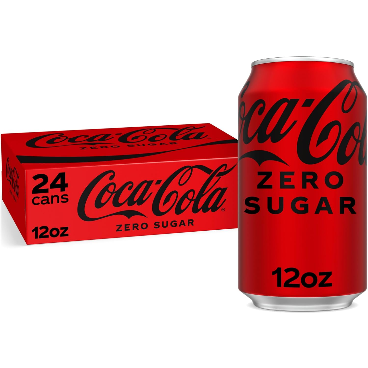 Coke Zero 12oz Can with Zero Sugar and Classic Flavor