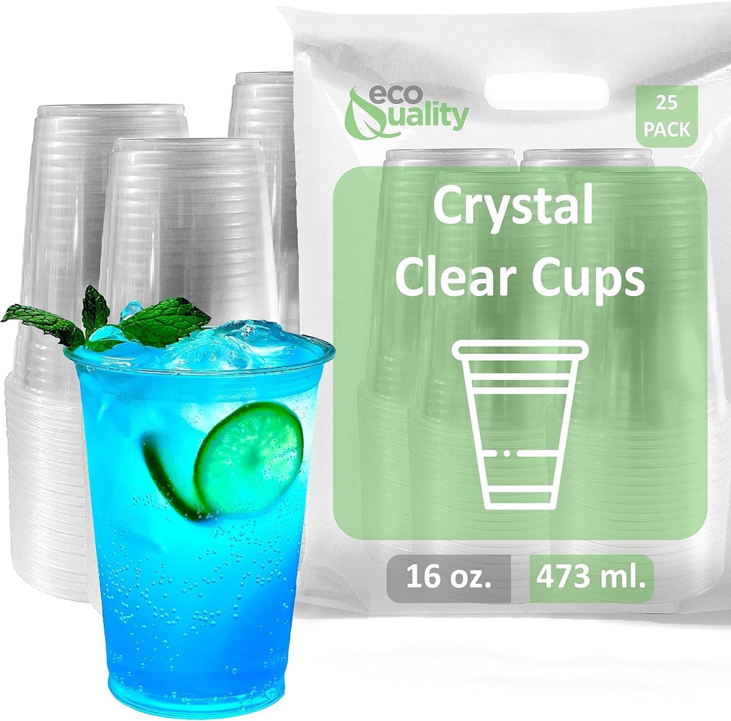 16oz Clear PLA Iced Coffee & Smoothies Cold Cups