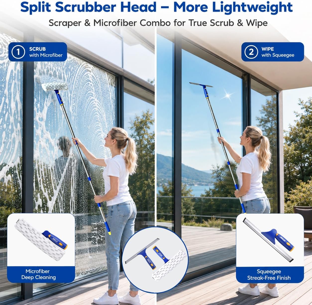 Ittar Window Squeegee Cleaning Kit Window Washing Equipment