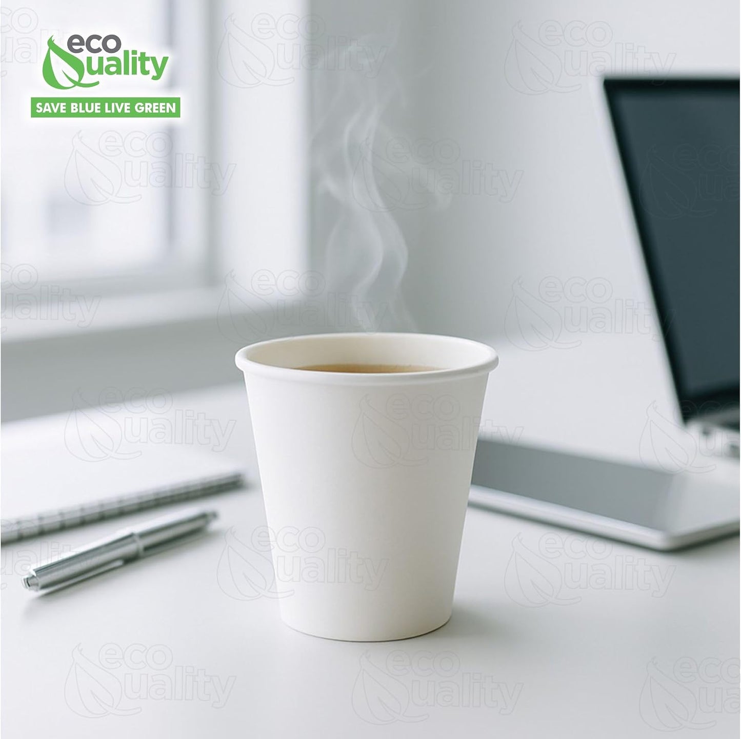 4oz Disposable White Paper Hot Espresso Cups