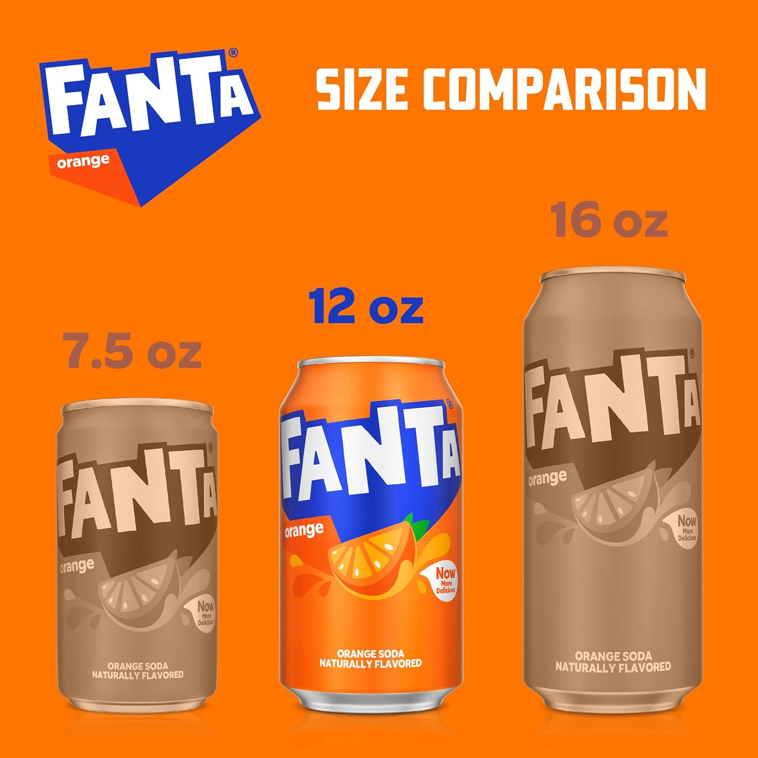 Fanta Orange 12oz Soda Cans Caffeine Free