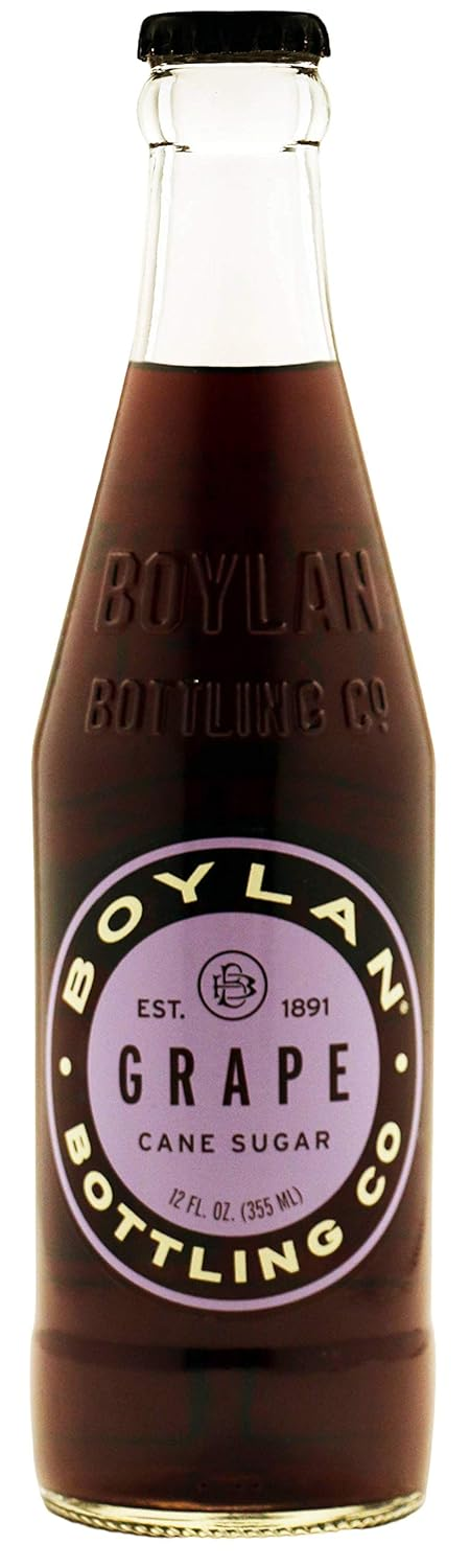 12oz Boylan Black Cherry Cane Sugar Soda Glass Bottled Beverage