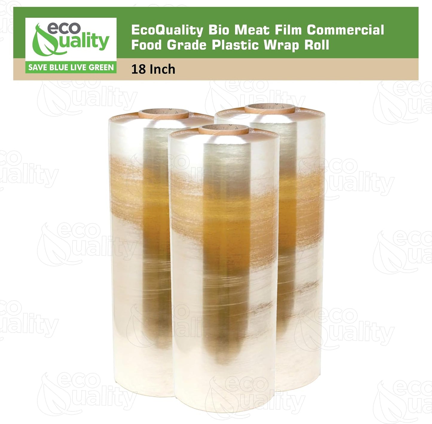 Bio Meat Film 4000 Feet - Commercial Food Grade Plastic Wrap Roll