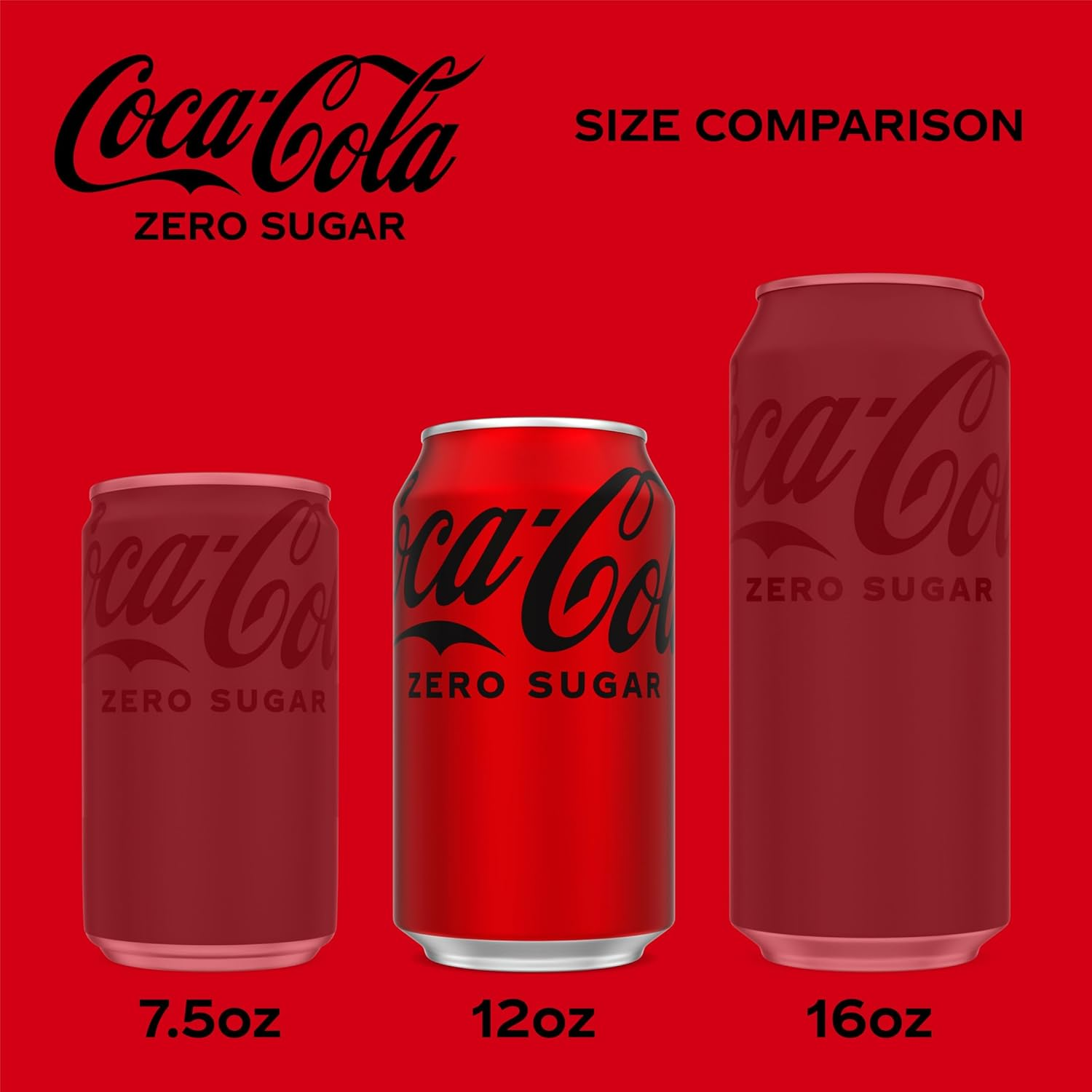 Coke Zero 12oz Can with Zero Sugar and Classic Flavor