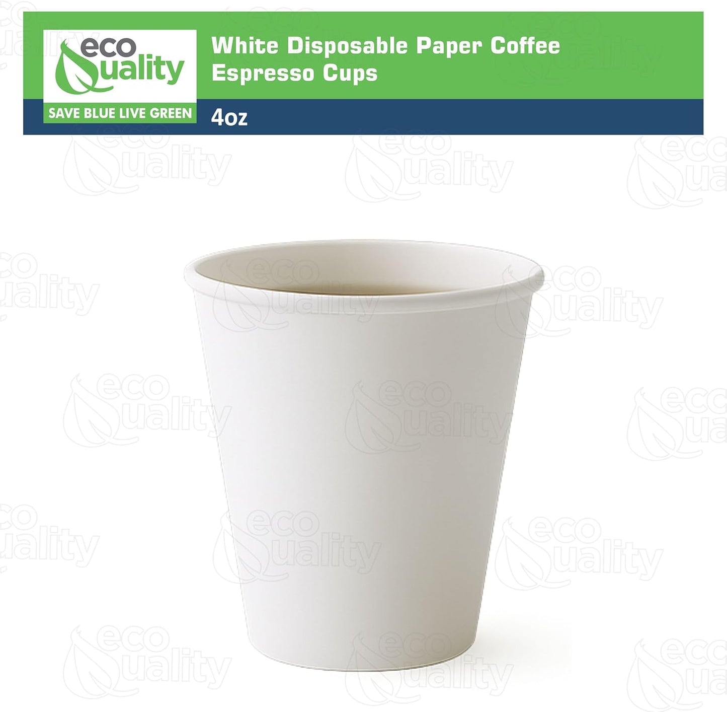 4oz Disposable White Paper Hot Espresso Cups