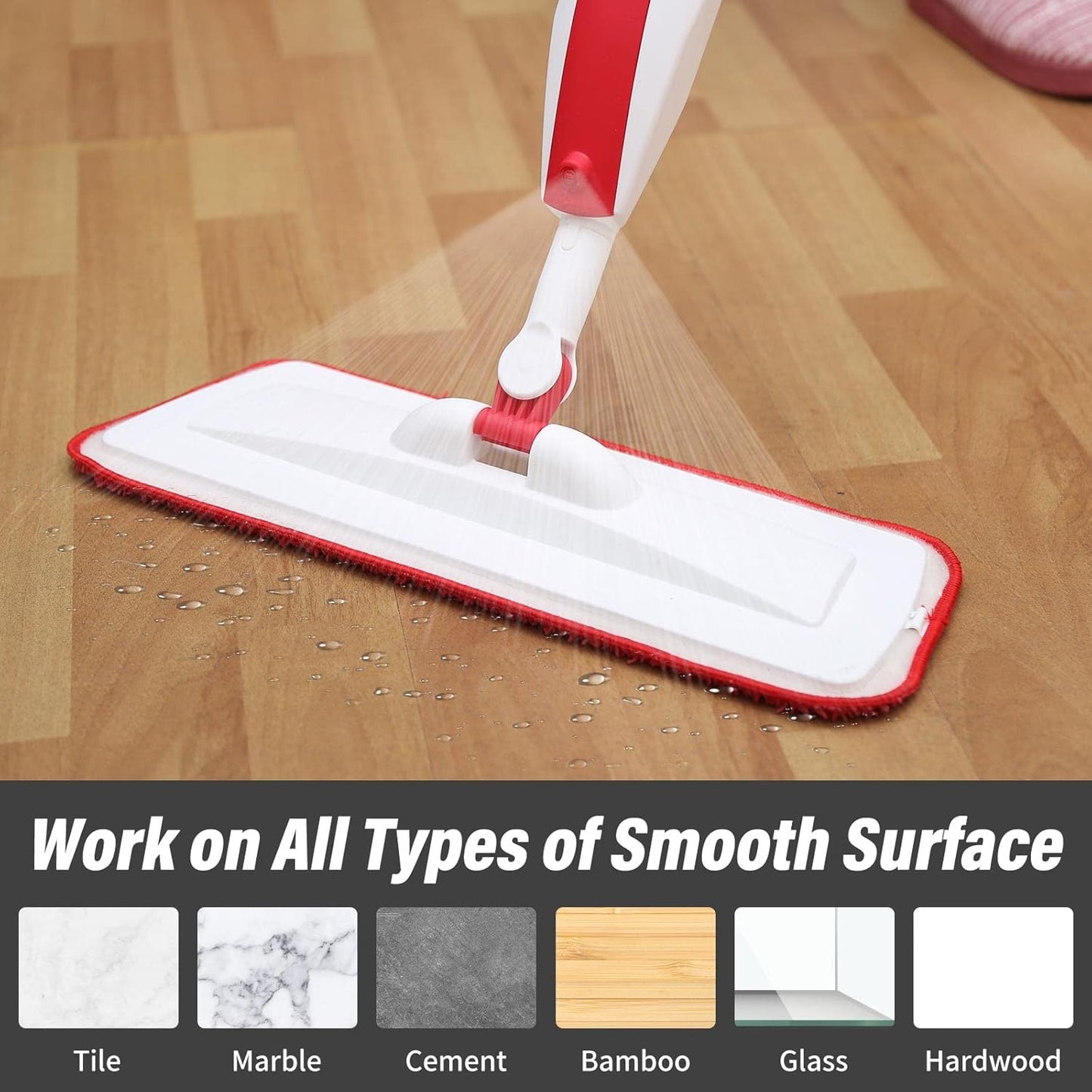 16.5 Inch Microfiber Mop Pads Refills, 3 Pack Reusable Replacement Heads
