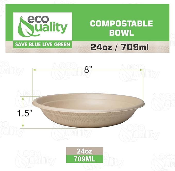 Compostable Round Sugarcane Container Bowl