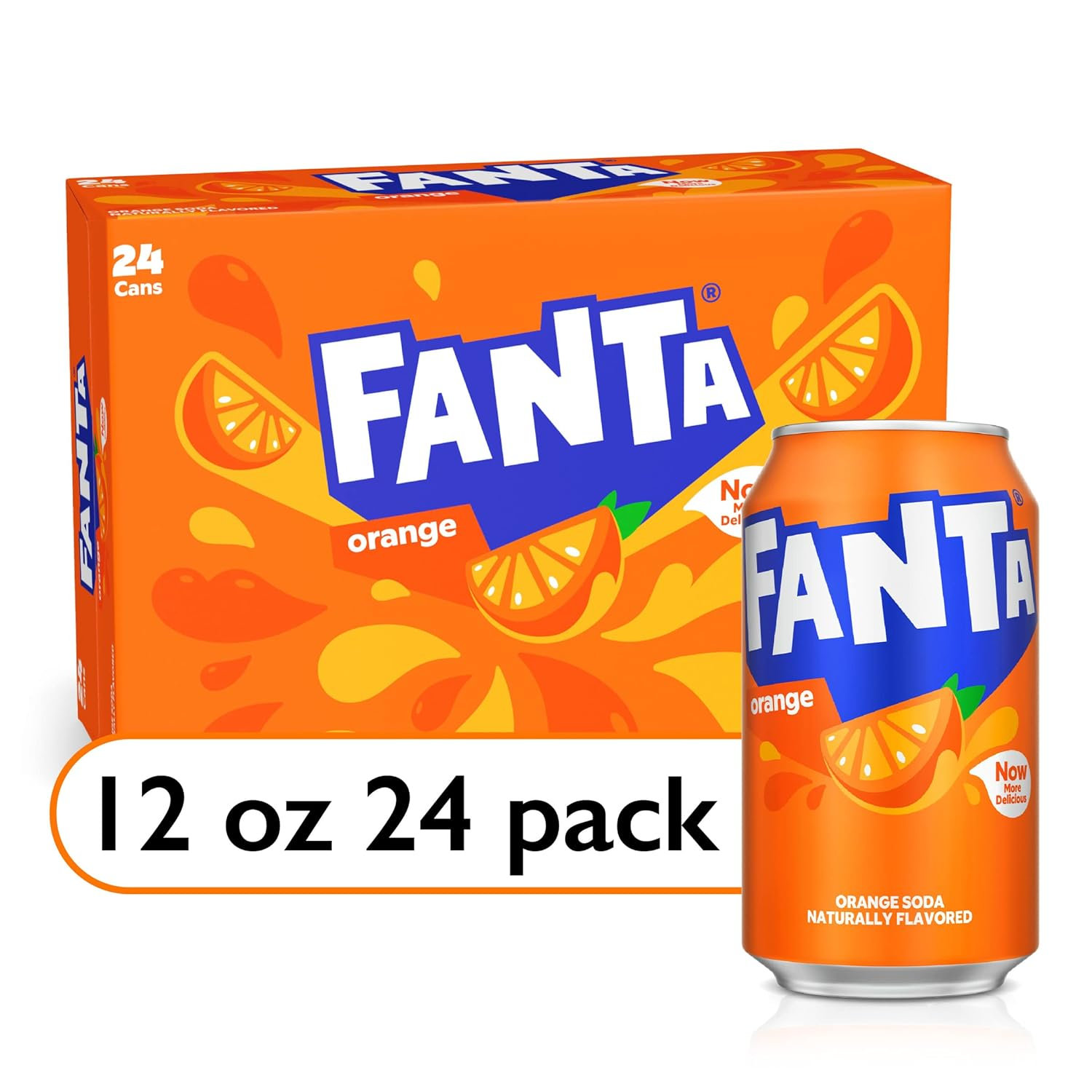 Fanta Orange 12oz Soda Cans Caffeine Free