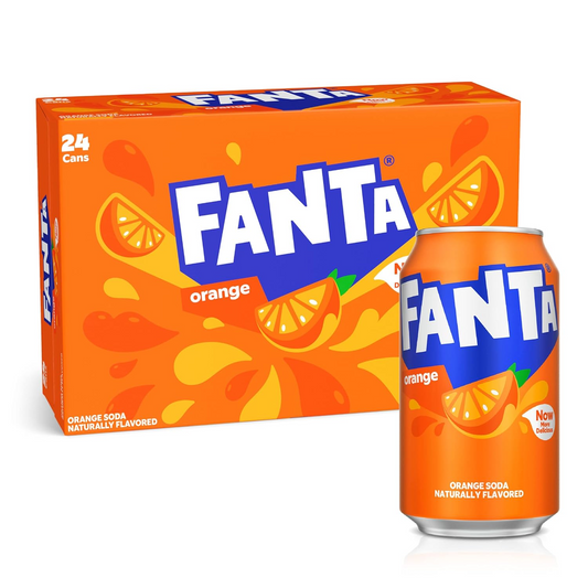 Fanta Orange 12oz Soda Cans Caffeine Free