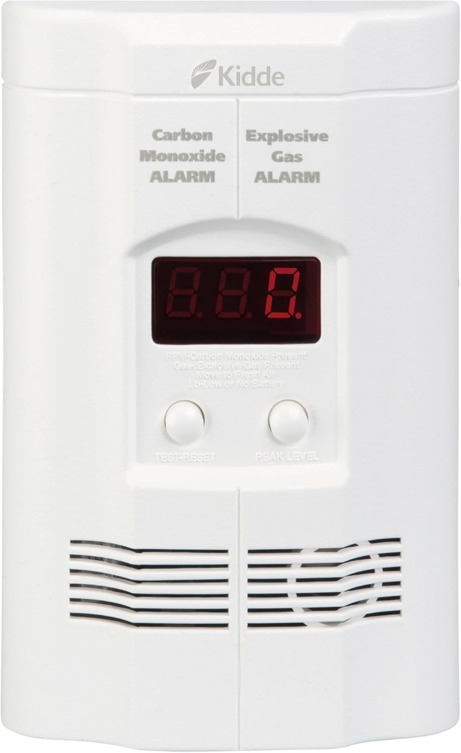 Kidde Carbon Monoxide and Explosive Gas Alarm with Digital Plug-In