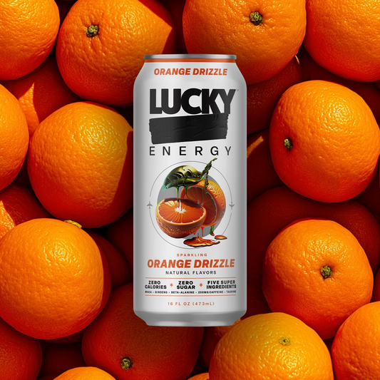 16oz Lucky Energy Sparkling Orange Drizzle Drink