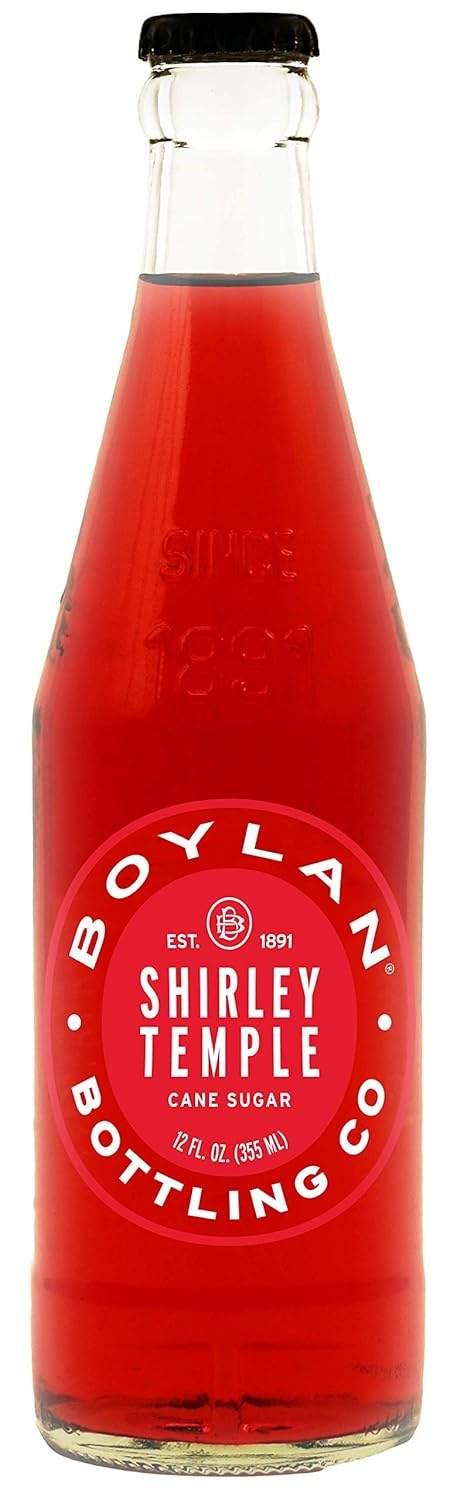 Boylan Shirley Temple Soda 12oz glass bottles pack of 24