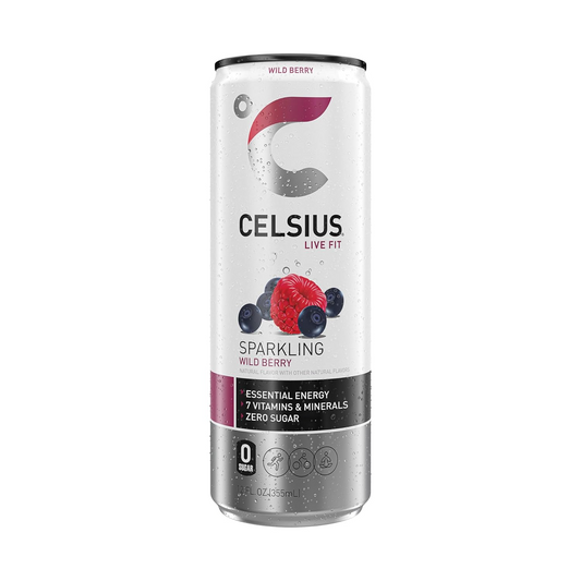 12oz Celsius Original Sparkling Wildberry Energy Drink Pack 12