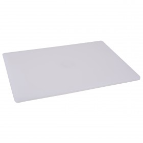 15" x 20" x 3/4" durable white plastic cutting board stanton trading made from polyethylene material, designed for food safety. NSF certified and dishwasher safe, making it ideal for commercial and home kitchens.