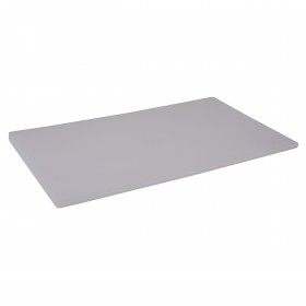 18" x 30" x 1/2" white plastic cutting board stanton trading provides a spacious and durable surface for food preparation. Made from non-porous, stain-resistant material, it ensures hygiene and easy cleaning, making it ideal for professional and home kitchens. Its lightweight yet sturdy construction allows for easy handling while offering ample space for chopping, slicing, and dicing.