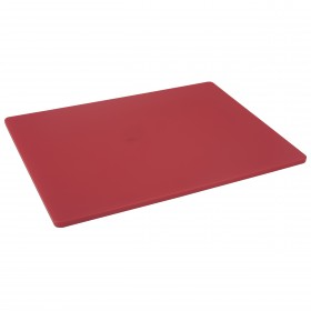 This 15" x 20" x 1/2" red plastic cutting board stanton trading designed for professional kitchens and home use, offering durability, easy maintenance and prevent cross-contamination, making it ideal for food safety practices. The non-porous, stain-resistant material ensures hygiene, while its lightweight yet sturdy design provides a reliable cutting surface.