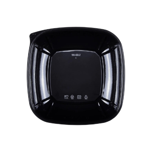 Square Disposable Plastic Salad Bowl For Meal Prep and Takeout