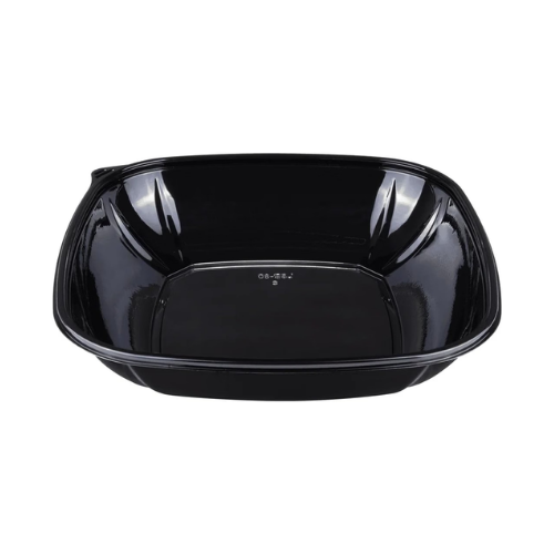 Square Disposable Plastic Salad Bowl For Meal Prep and Takeout