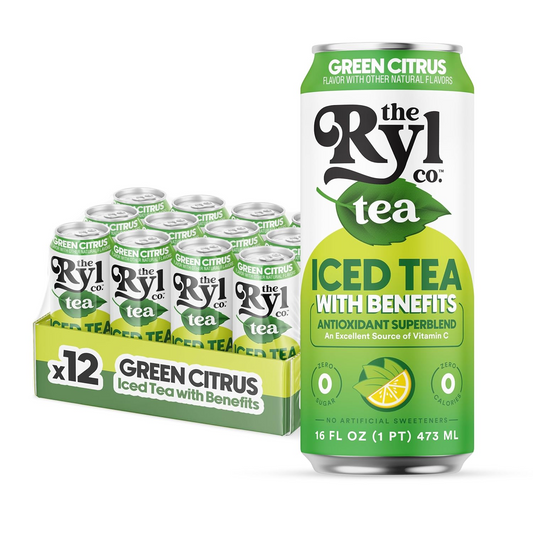 16oz Ryl Green Citrus Iced Tea Antioxidant Blend Zero Sugar Drink