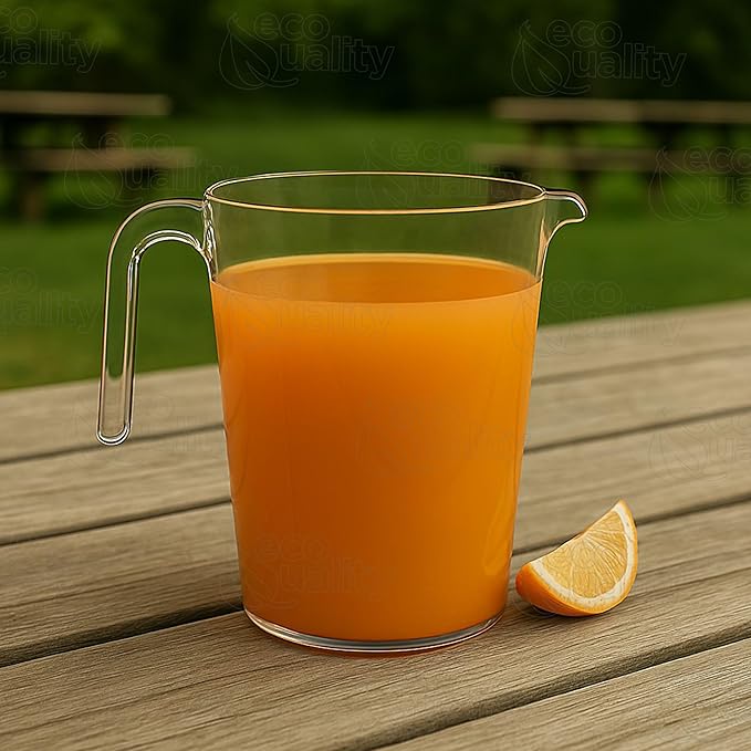 60oz Crystal Clear Plastic Beverage Carafe Pitcher
