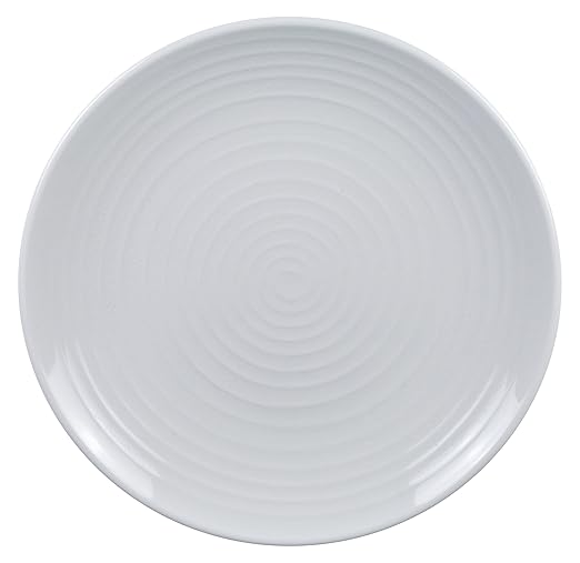 Yanco Round Plate MD-114 Crafted from durable and dishwasher-safe melamine, this 13-1/2" round plate is perfect for any occasion. The clean and classic white design adds sophistication to any table setting, making it perfect for both casual and formal events. With its sturdy construction, you can trust that this plate will hold up to even the heartiest of meals.