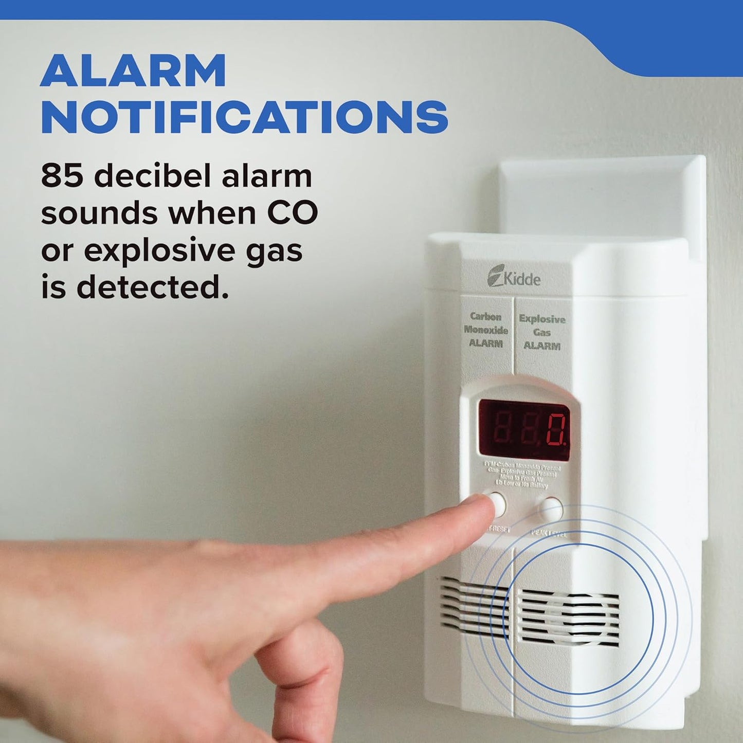 Kidde Carbon Monoxide and Explosive Gas Alarm with Digital Plug-In