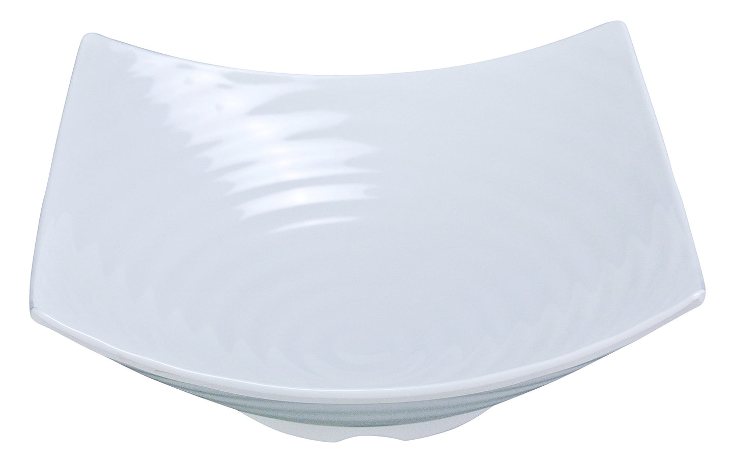 Yanco Square Bowl MD-816 This impressive bowl boasts a generous capacity of 160 oz., making it ideal for serving larger portions at your next gathering. The square shape and clean, white design exude sophistication and elegance, while the melamine material ensures durability for long-lasting use. Plus, cleaning up after a party has never been easier – the Milando Bowl is dishwasher safe for effortless cleaning.