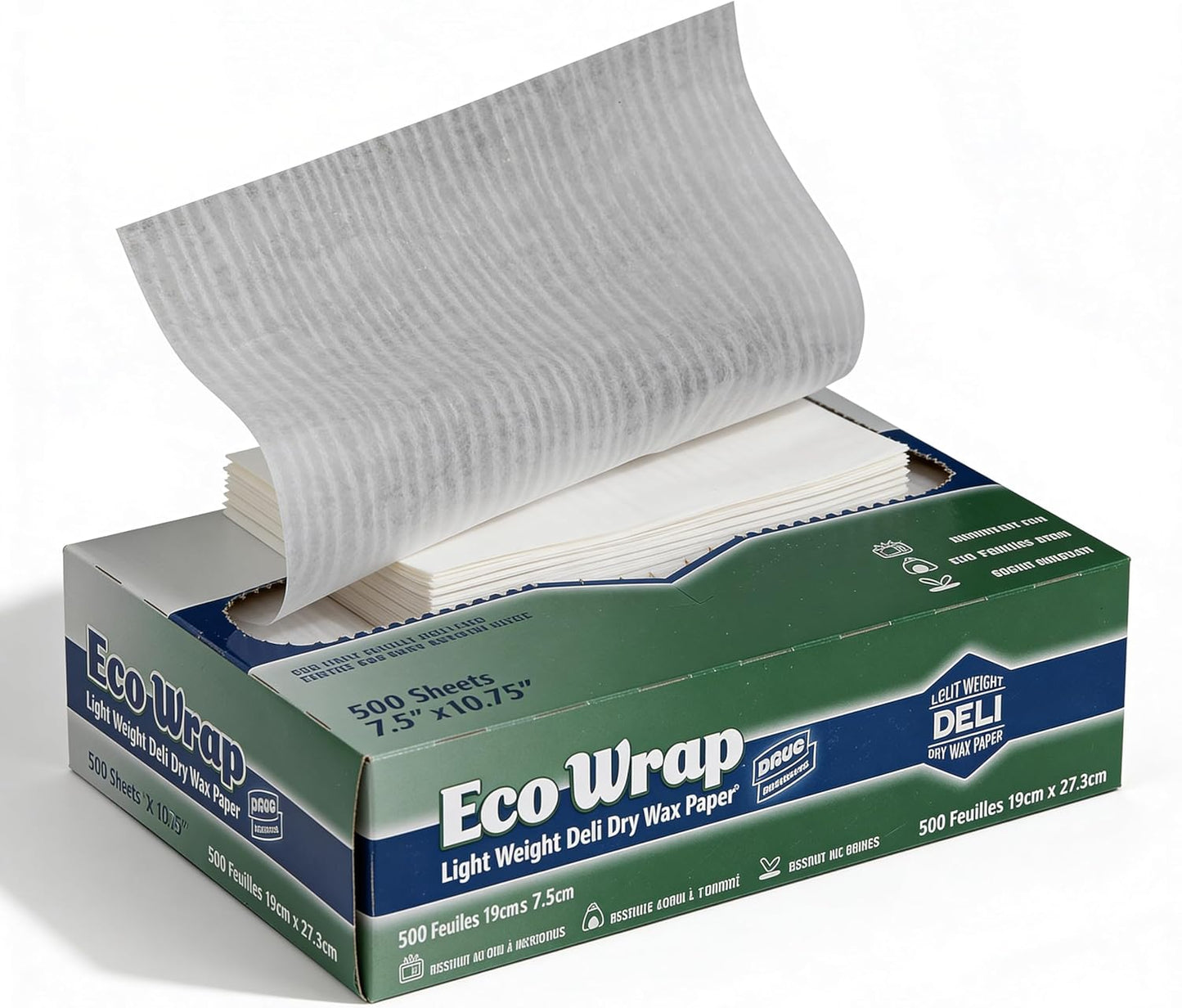10 x 10.75 Inch Deli Dry Wax Food Wrap Paper Sheets