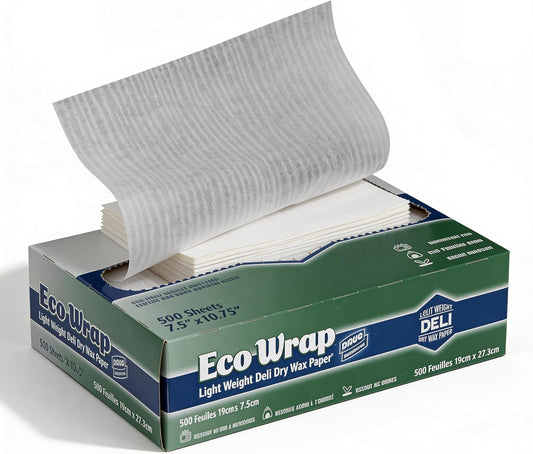 10 x 10.75 Inch Deli Dry Wax Food Wrap Paper Sheets