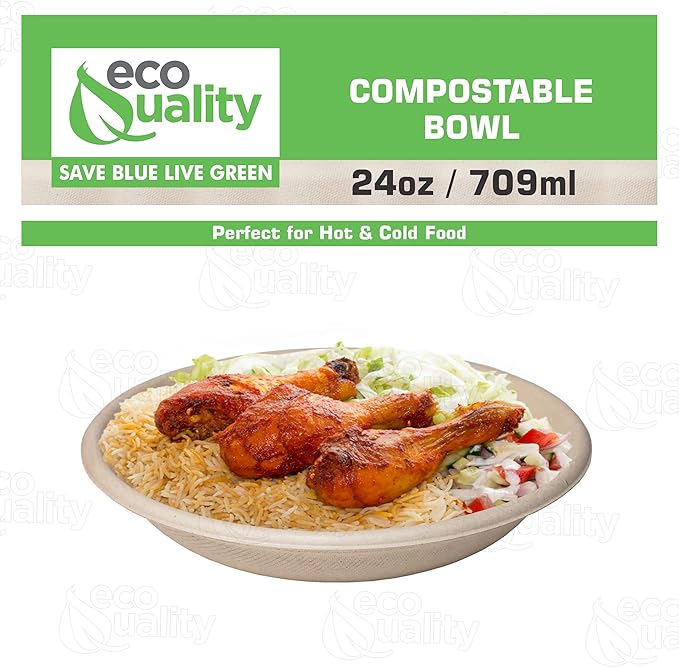 Compostable Round Sugarcane Container Bowl