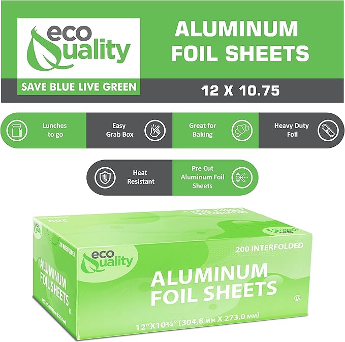 Pre Cut Pop up Heavy Duty Premium Aluminum Foil Sheets