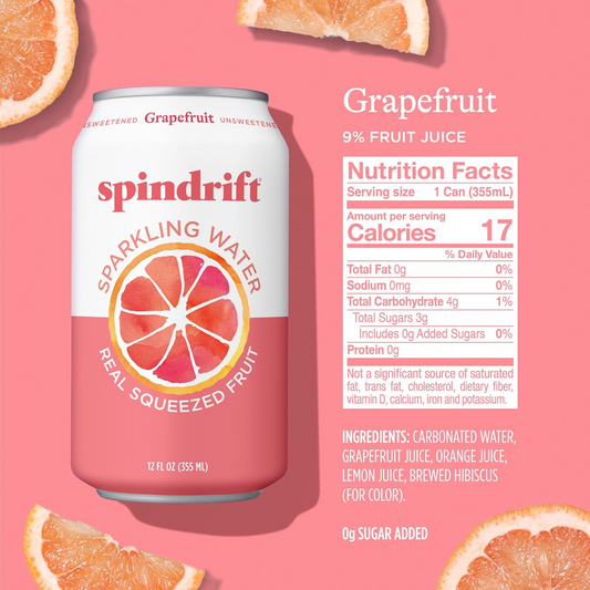 16oz Spindrift Sparkling Water Grapefruit Flavor Drink