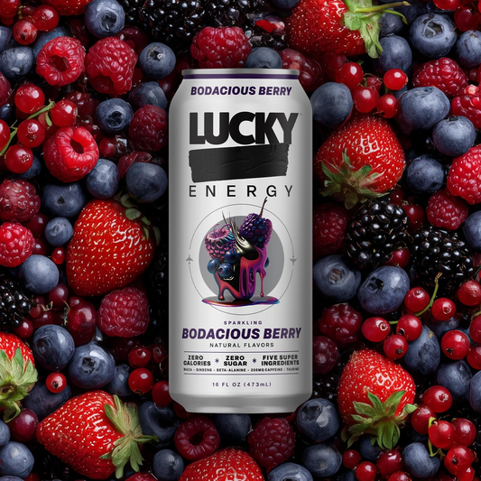 16oz Lucky Energy Sparkling Bodacious Berry Can Drink