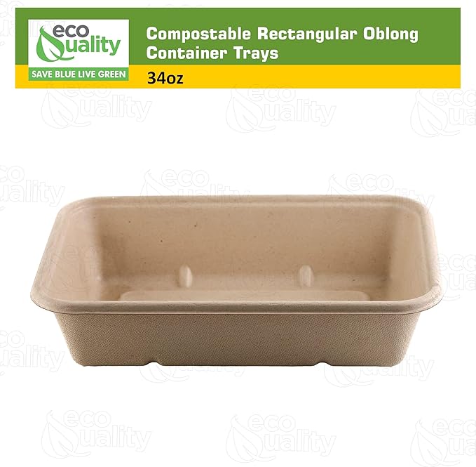 Compostable Rectangular Sugarcane Container Bowl