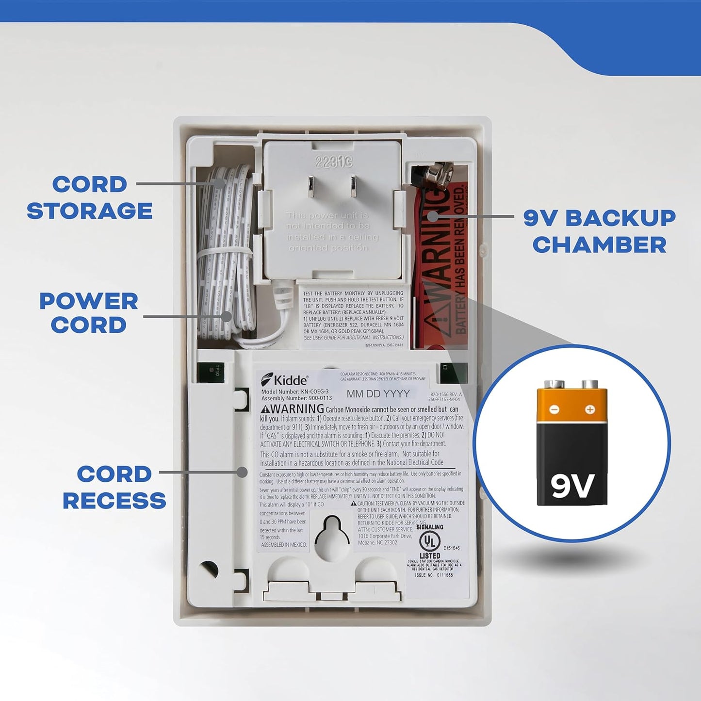 Kidde Carbon Monoxide and Explosive Gas Alarm with Digital Plug-In