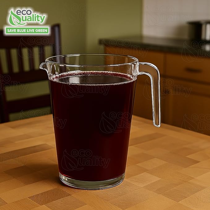 60oz Crystal Clear Plastic Beverage Carafe Pitcher