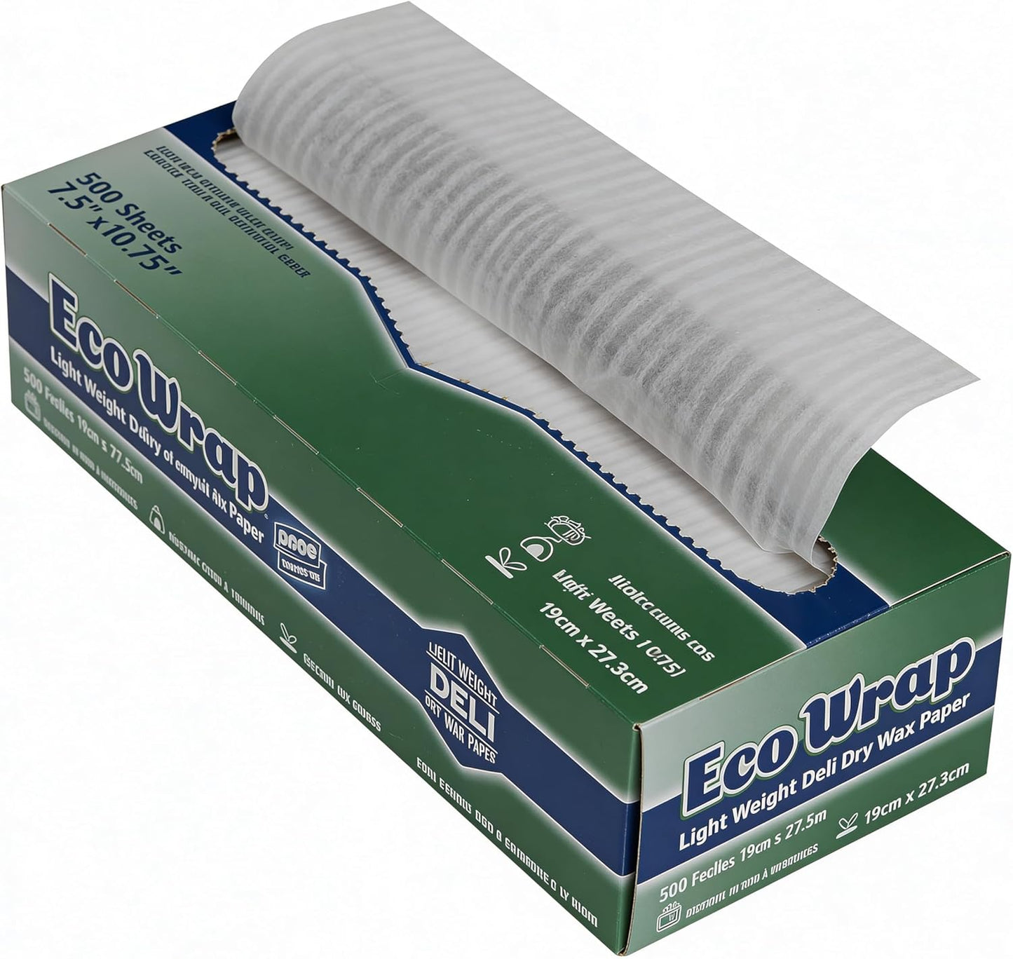 10 x 10.75 Inch Deli Dry Wax Food Wrap Paper Sheets