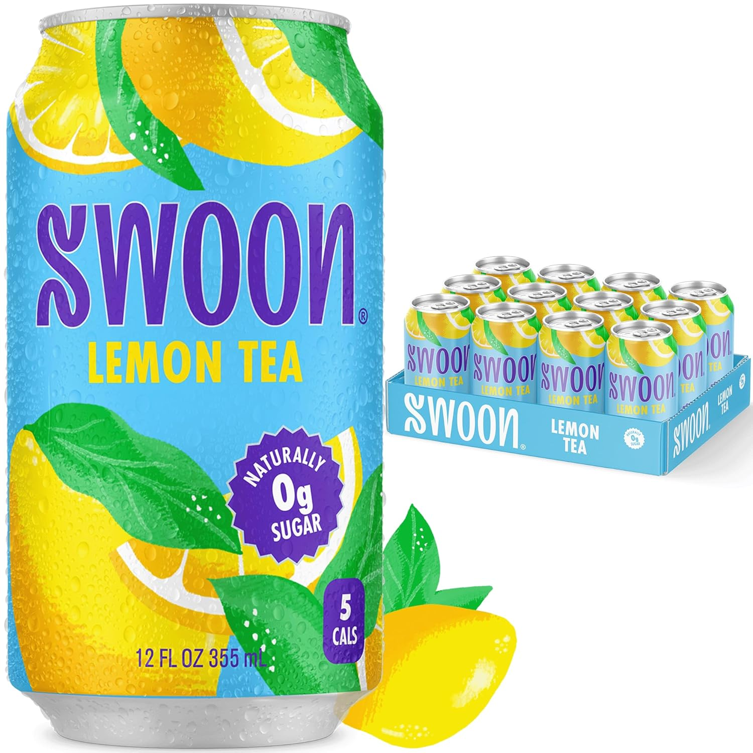 12oz Swoon Lemon Tea Zero Sugar Refreshing Drink